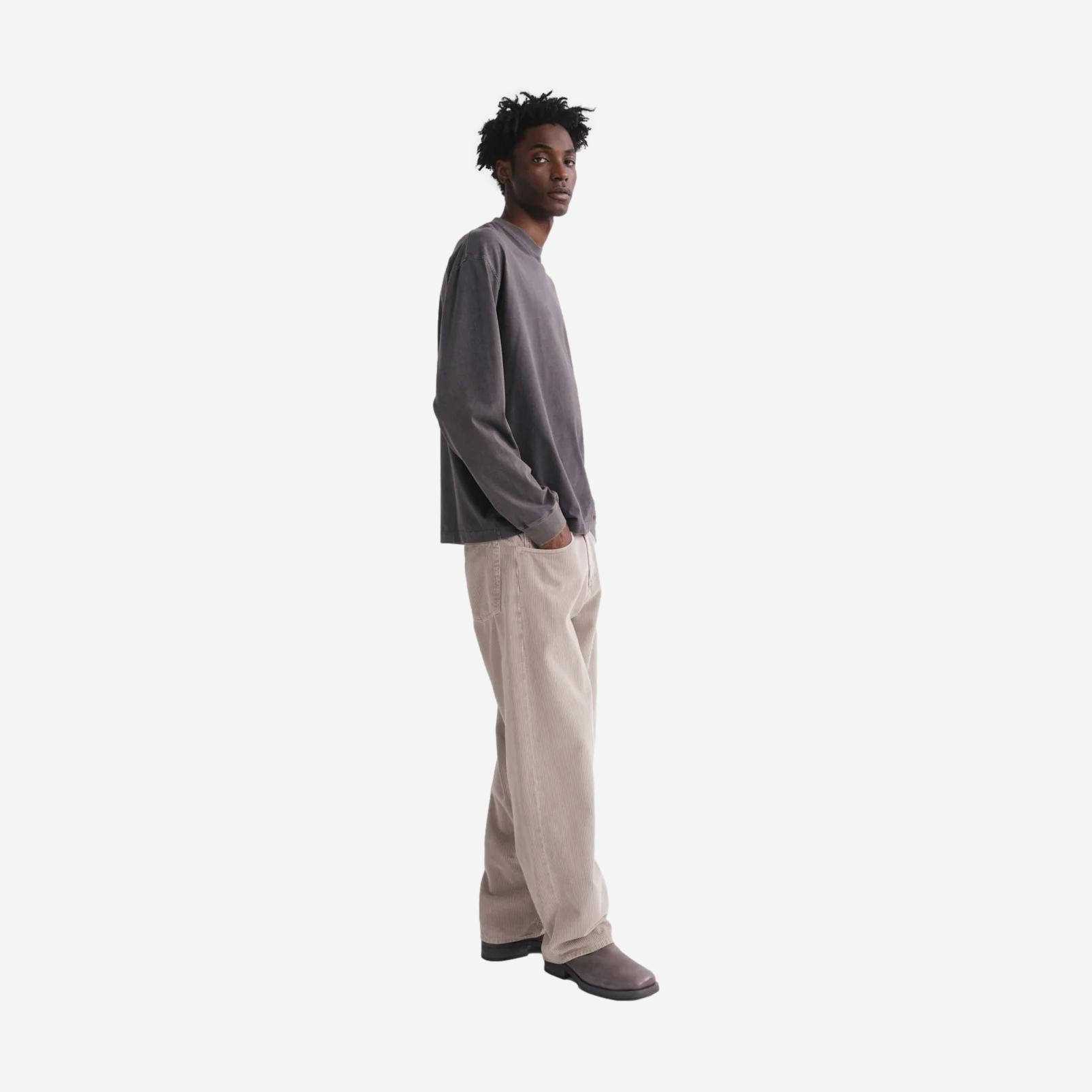 Asha L/S Tee - Washed Grey - Galvanic.co