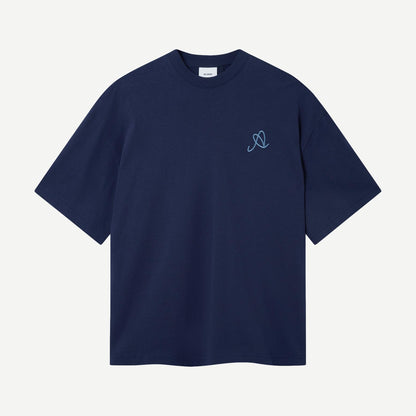 Stitch A T-Shirt - Navy - Galvanic.co