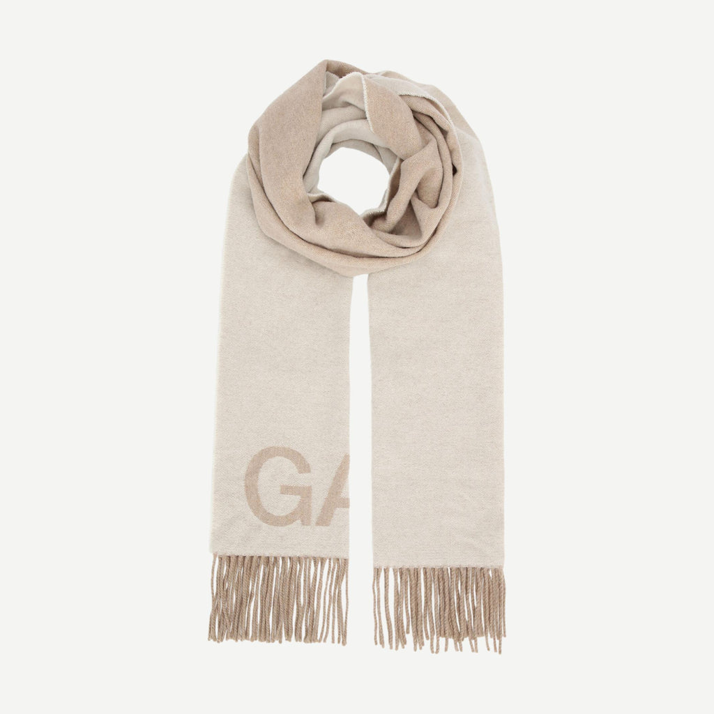 Fringed Wool Scarf - Egret - Galvanic.co