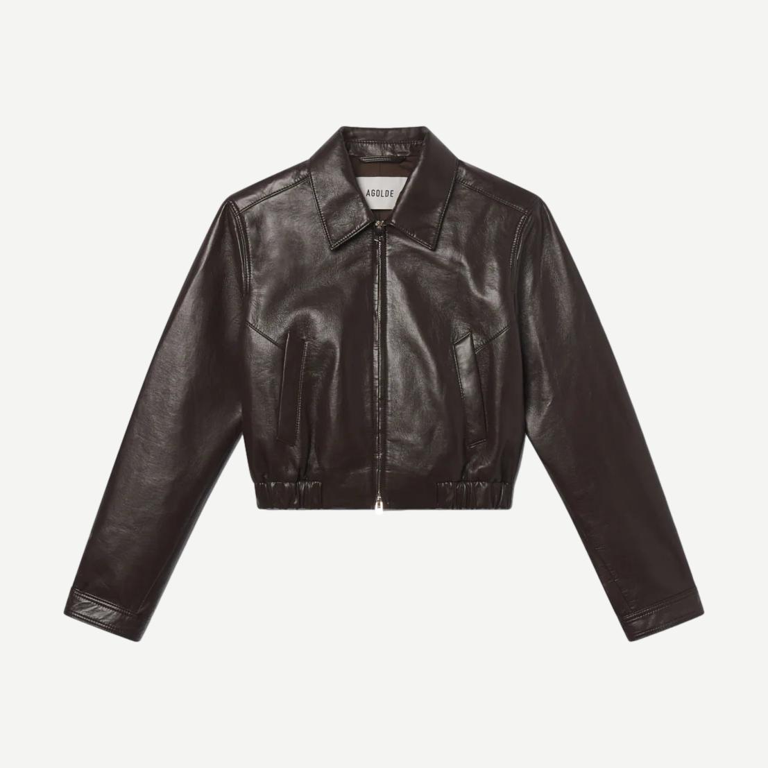 Essie Recycled Cropped Jacket - Chocolate