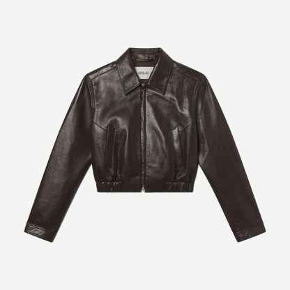 Essie Recycled Cropped Jacket - Chocolate