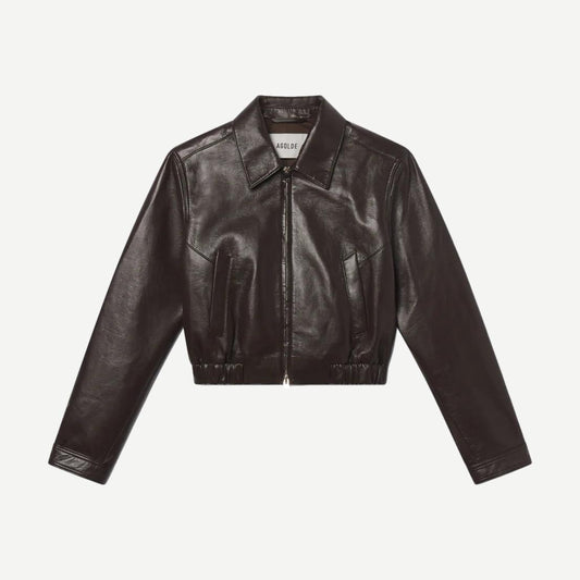 Essie Recycled Cropped Jacket - Chocolate