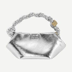 Ganni Bou Bag Mini Metalic - Silver - Galvanic.co