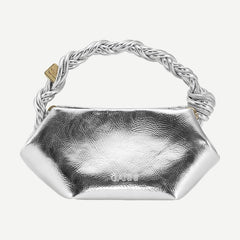 Ganni Bou Bag Mini Metalic - Silver - Galvanic.co