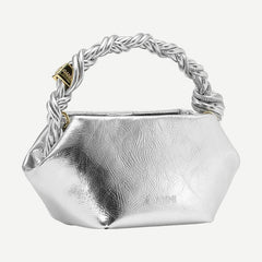 Ganni Bou Bag Mini Metalic - Silver - Galvanic.co