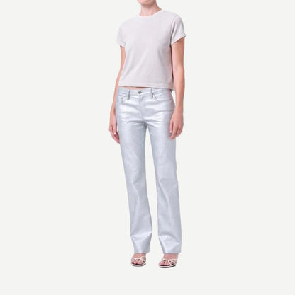 Adine Shrunken Tee - Bone (Warm Grey)