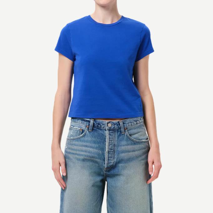 Adine Shrunken Tee - Cobalt