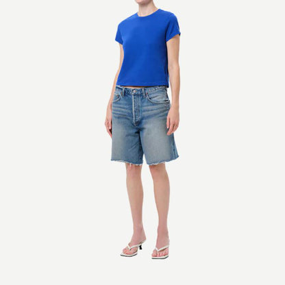 Adine Shrunken Tee - Cobalt