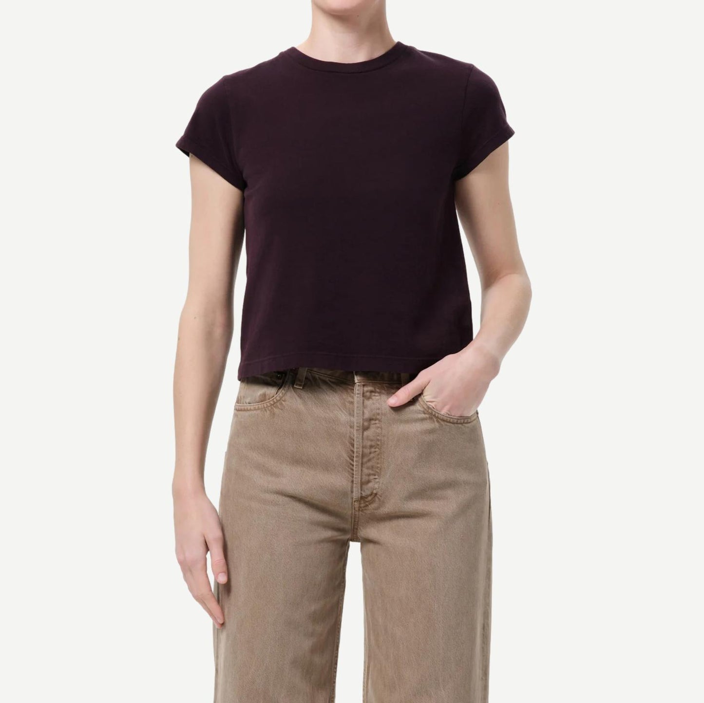 Adine Shrunken Tee - Eggplant