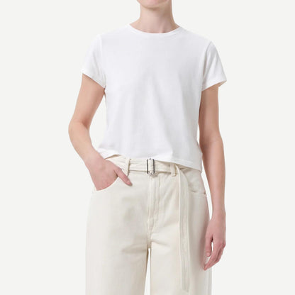Adine Shrunken Tee - White Ash