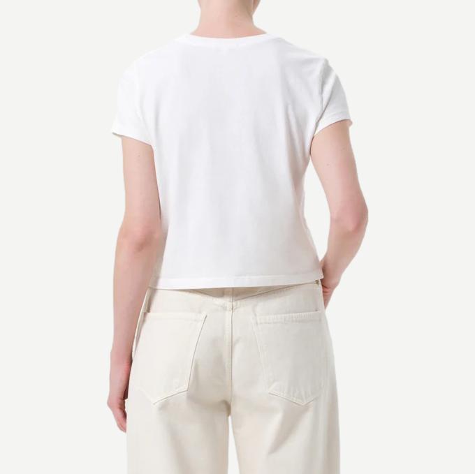 Adine Shrunken Tee - White - Galvanic.co