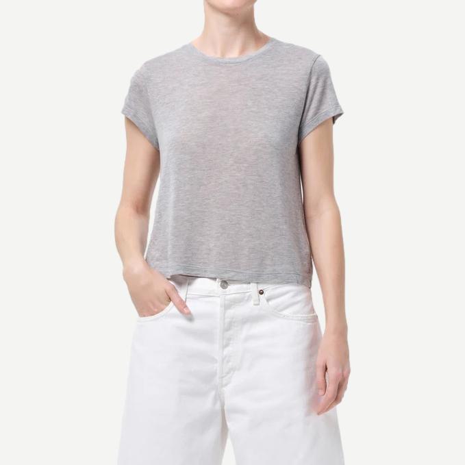 Adine Shrunken Tee - Grey Heather - Galvanic.co