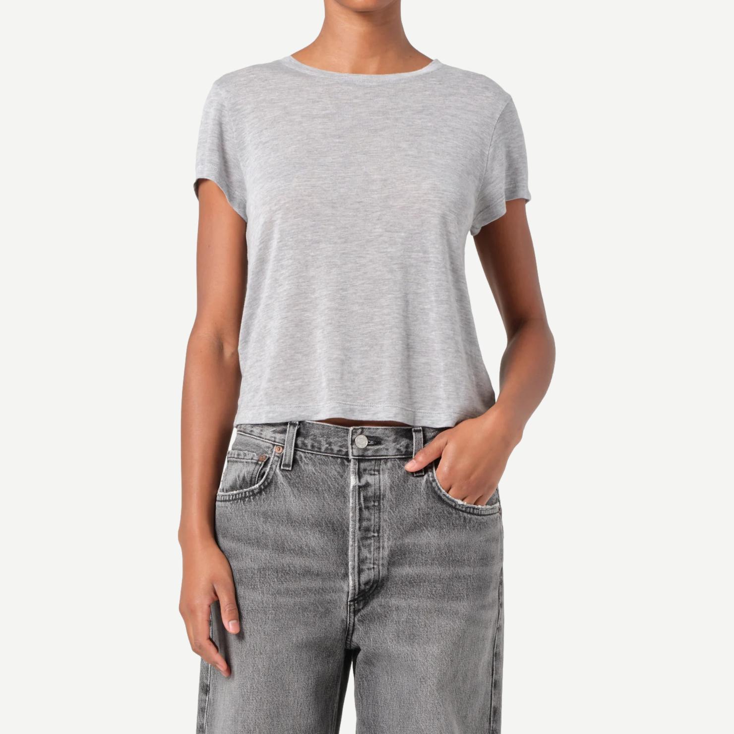 Adine Shrunken Tee - Grey Heather - Galvanic.co