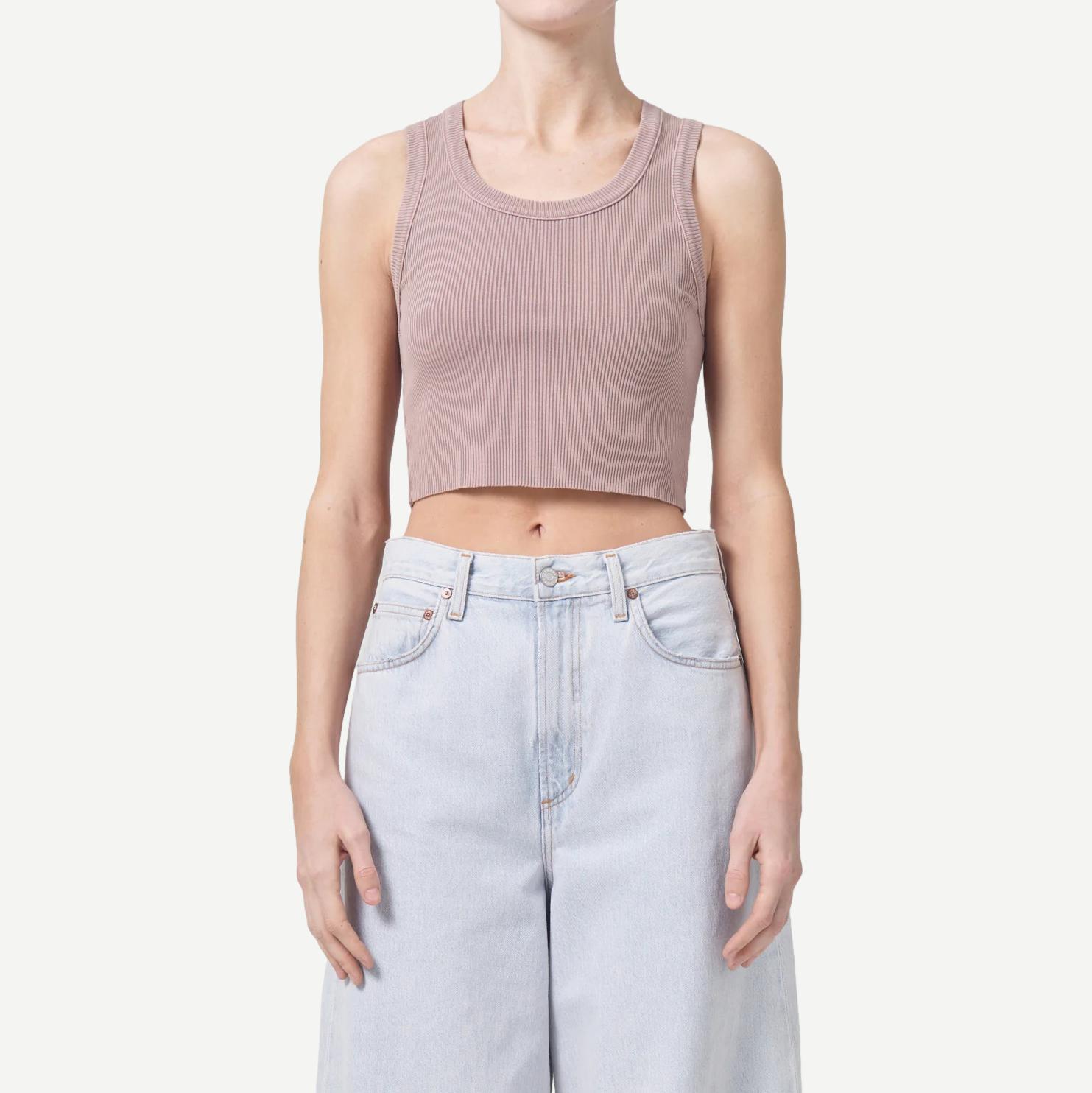 Cropped Poppy Tank - Spider Lilly - Galvanic.co