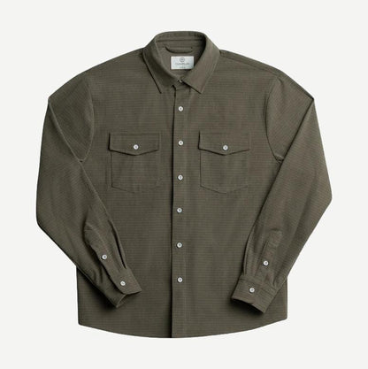 Textured Overshirt - Olive