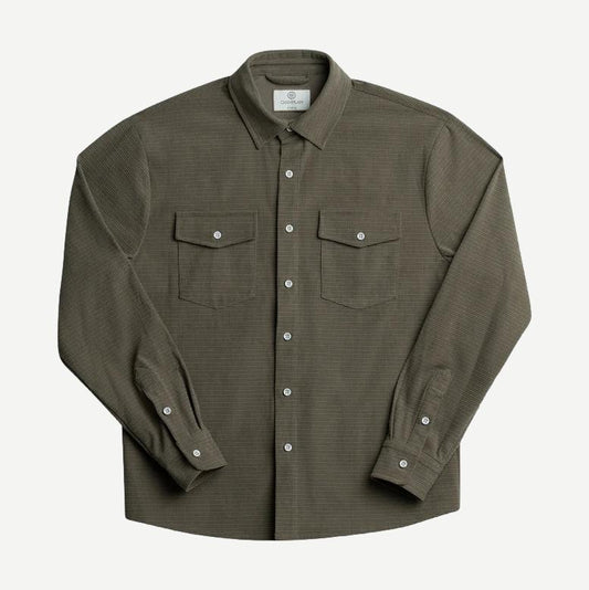 Textured Overshirt - Olive