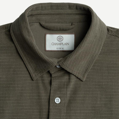 Textured Overshirt - Olive