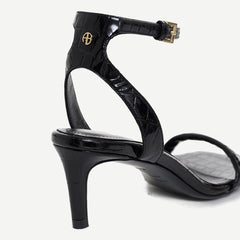 Cora Sandals - Black Embossed - Galvanic.co