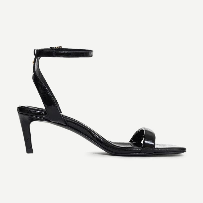 Cora Sandals - Black Embossed - Galvanic.co