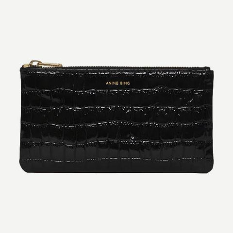 Elly Pouch - Black Embossed - Galvanic.co