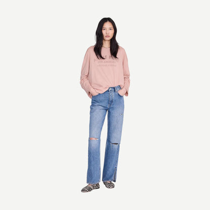 Ivan L/S Melrose Stencil - Washed Blush