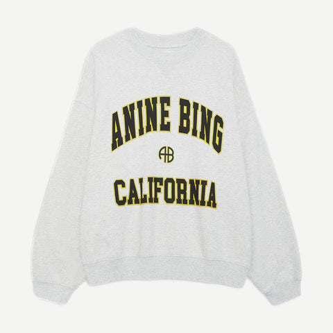 Jaci Sweatshirt Anine Bing California - Heather Grey - Galvanic.co