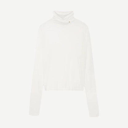 Lia Top Off White Cashmere Blend - White - Galvanic.co
