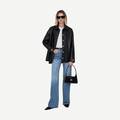 Lou Shoulder Bag - High-Shine Black - Galvanic.co