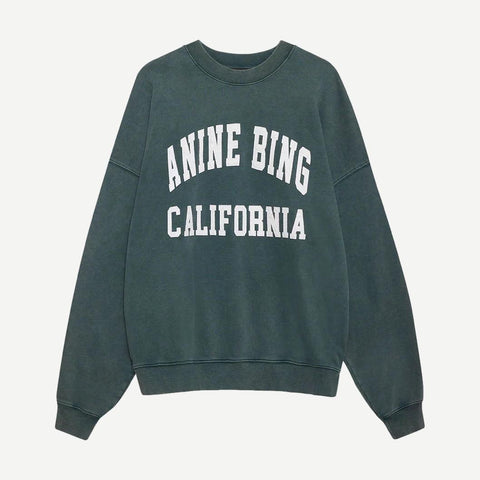 Miles Sweatshirt Anine Bing - Washed Dark Sage - Galvanic.co