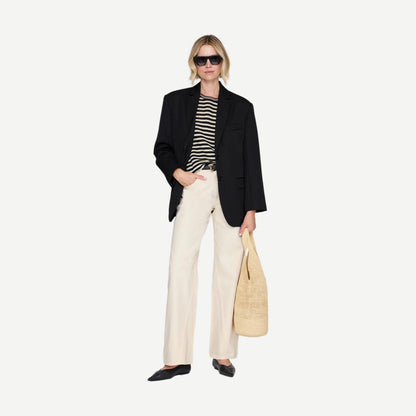 Theo Top - Black Ivory Stripe - Galvanic.co