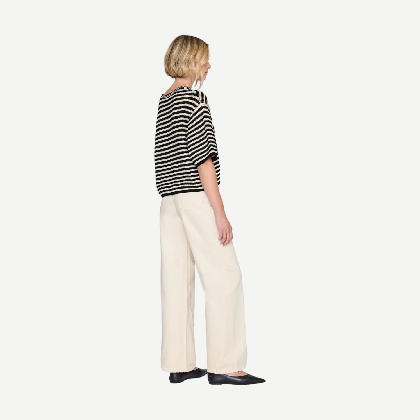 Theo Top - Black Ivory Stripe - Galvanic.co