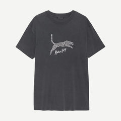 Walker Tee Spotted Leopard - Washed Black - Galvanic.co