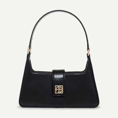 Lou Shoulder Bag - High-Shine Black - Galvanic.co