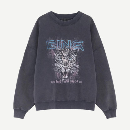 Miles Sweatshirt Leo Muse- Washed Black - Galvanic.co