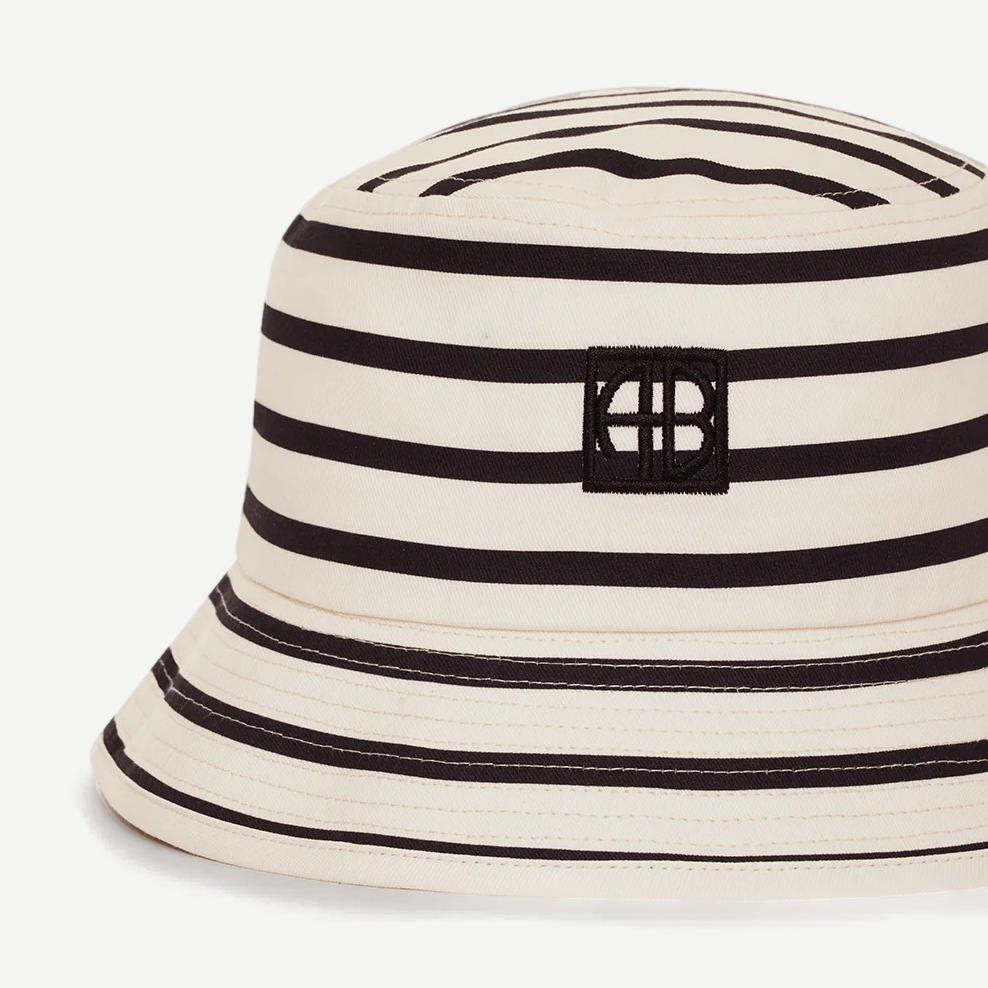 Nick's Bucket hat - Black and White Stripe