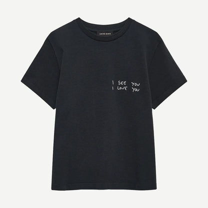 Shelley Tee I See You I Love You - Black - Galvanic.co