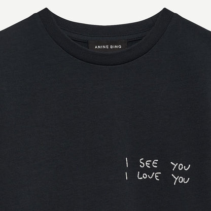 Shelley Tee I See You I Love You - Black - Galvanic.co