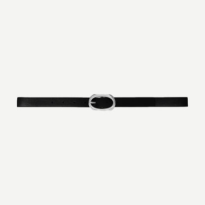 Small Signature Link Belt - Black/Silver