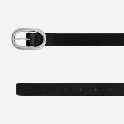 Small Signature Link Belt - Black/Silver