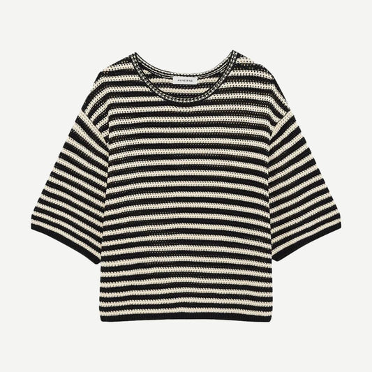 Theo Top - Black Ivory Stripe - Galvanic.co