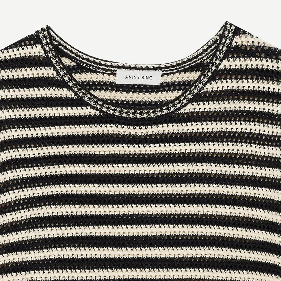 Theo Top - Black Ivory Stripe - Galvanic.co