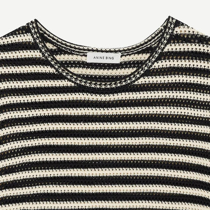 Theo Top - Black Ivory Stripe - Galvanic.co