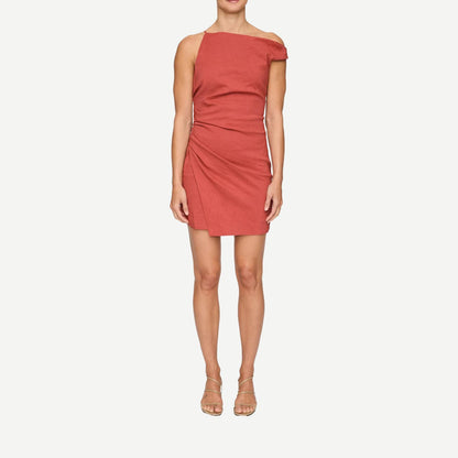 Leia Dress - Red Clay - Galvanic.co