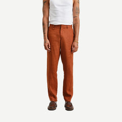 Alp Smart Trouser Linen - Rust - Galvanic.co
