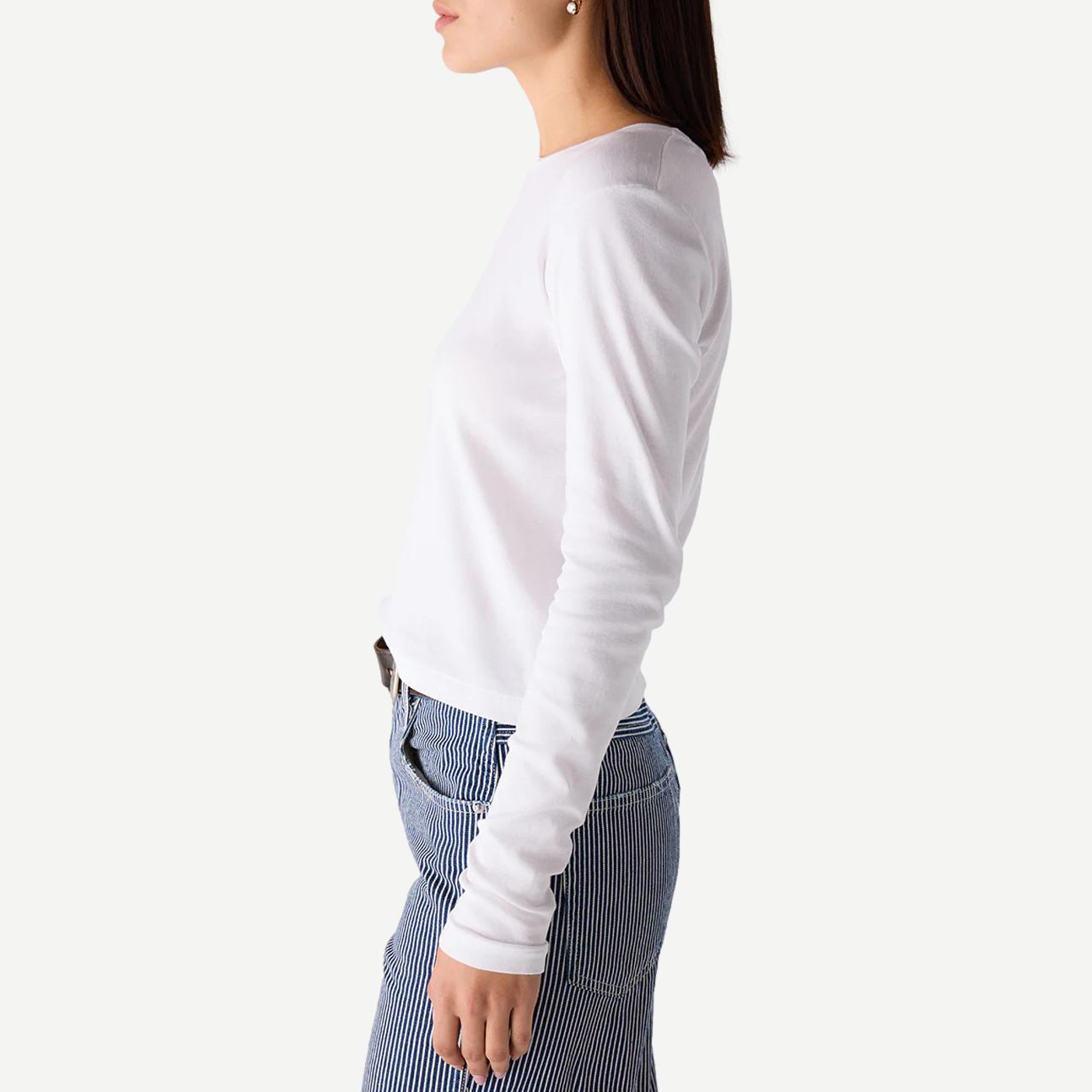 Jade Long Sleeve Tee - White