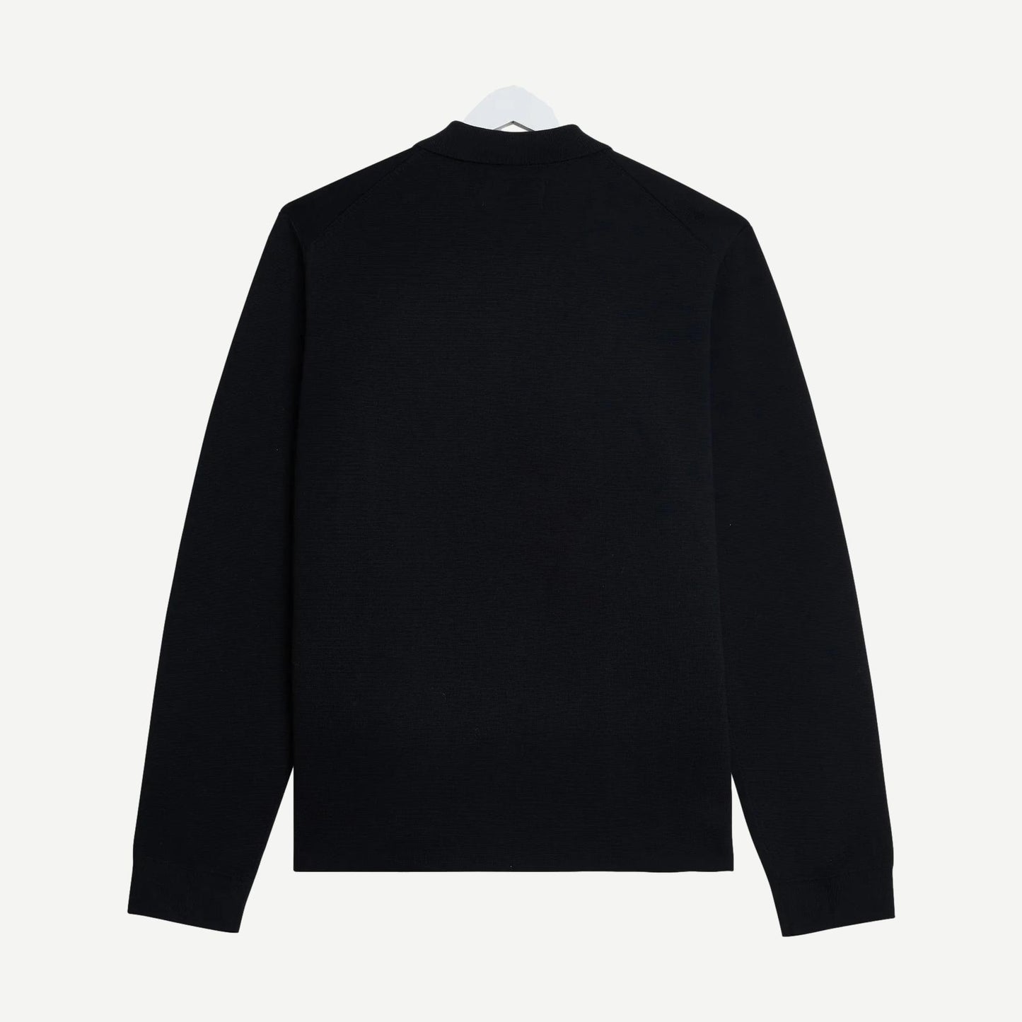 Maley L/S Zip Polo Milano Knit - Black