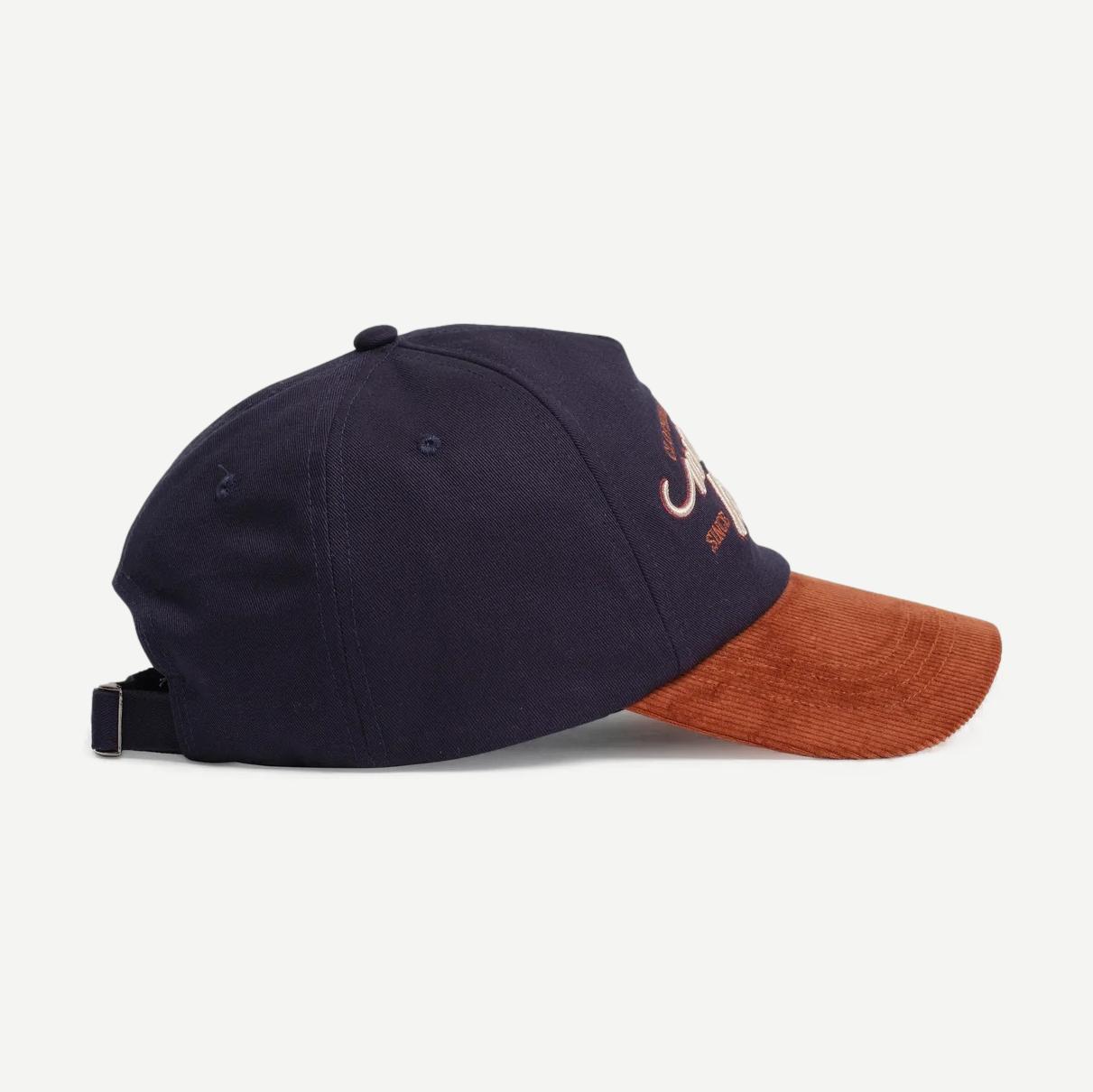 Tranton Trucker Cap - Navy/Rust