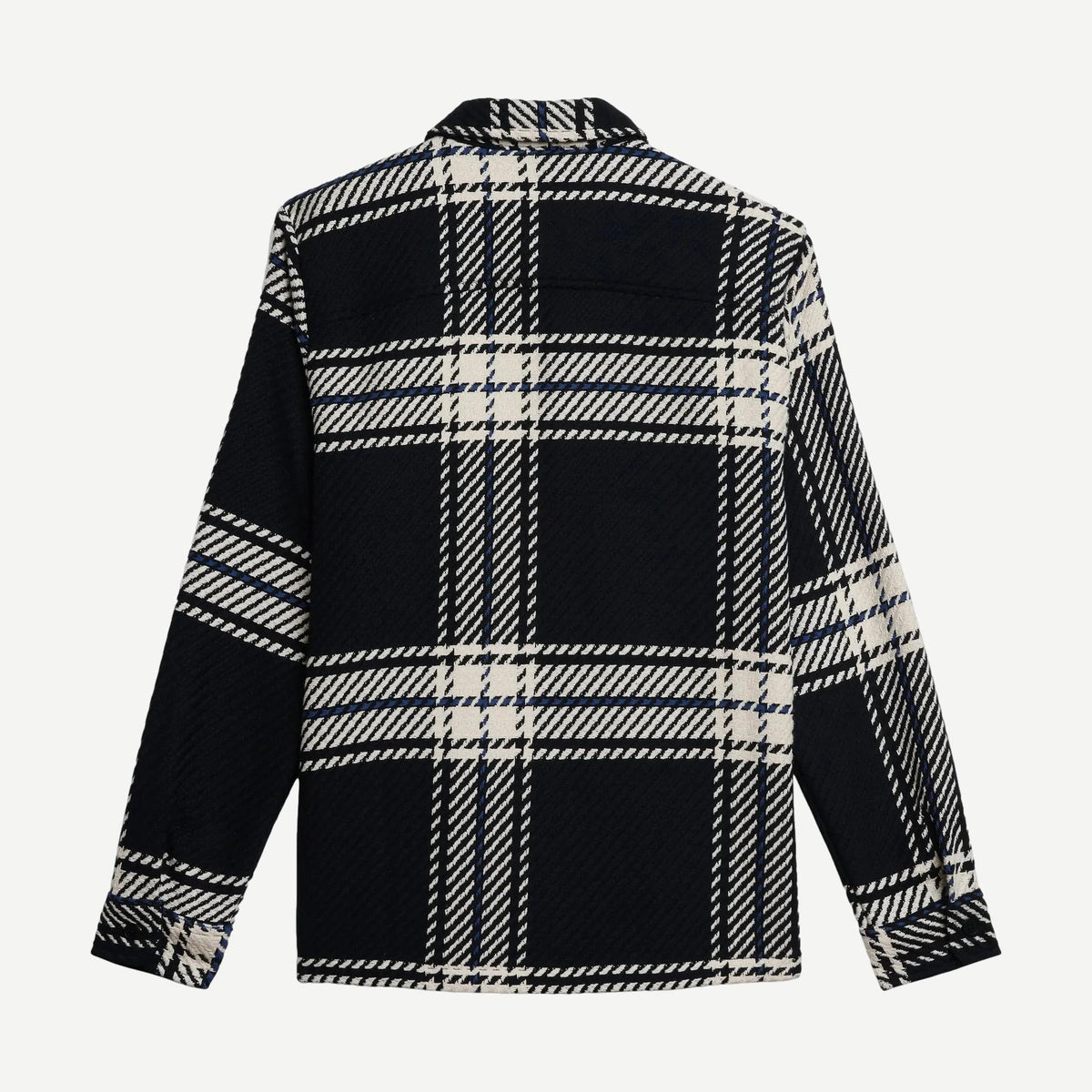 Whiting Overshirt Oversize Grid Check - Black/Ecru
