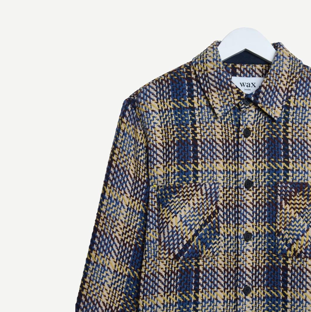 Whiting Overshirt Grain Check - Blue/Multi
