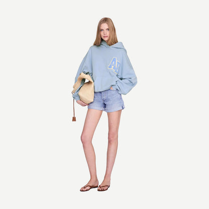Harvey Sweatshirt letterman - Washed Light Blue